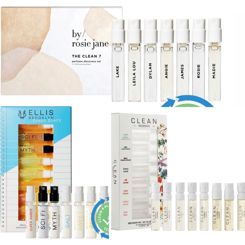 Sephora Clean Perfume/Fragrance Sample Bundle Ellis Brooklyn, Rosie Jane & CLEAN